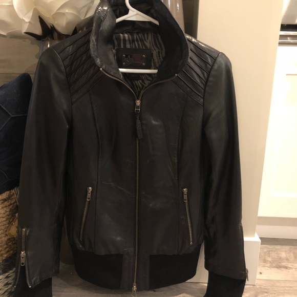 Mackage black leather jacket XS - Picture 1 of 4